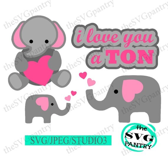 Download valentine love elephant digital svg cut file seti by ...