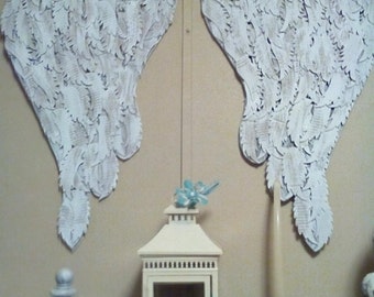 Large Boutique Shabby Angel Wings wall decor French chic display designs feather die cuts
