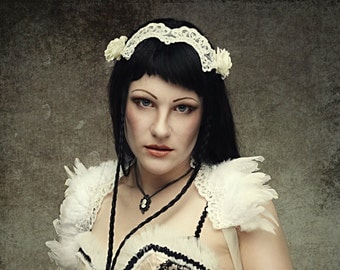 White Wedding spring shawl Bolero white