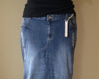 Items similar to Womens Long Jean Skirt, Size 6 on Etsy