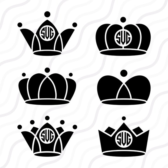 Download Crown SVG Crown Silhouette SVG Crown Monogram SVG Cut table