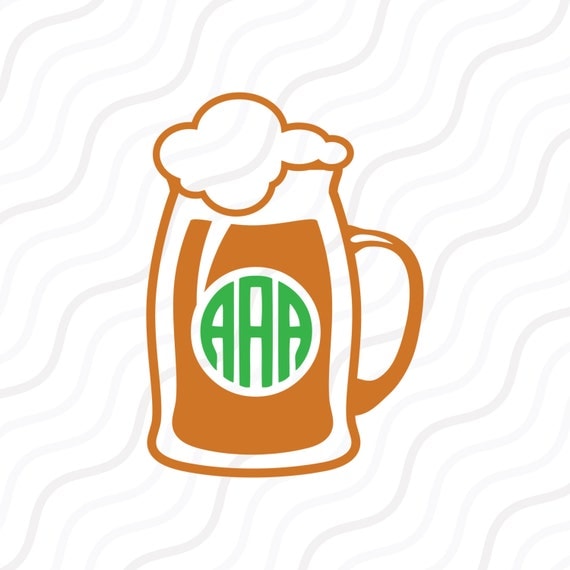 Download Beer Monogram SVG Beer SVG Beer Mug Monogram SVG Cut table