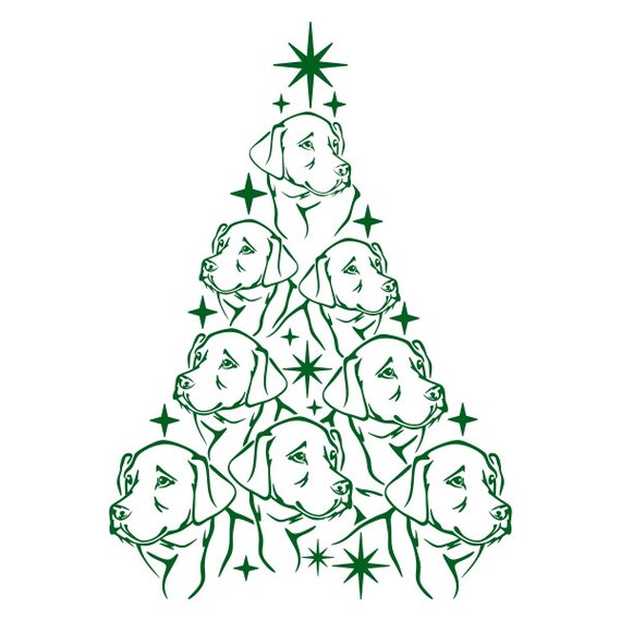Download Dog labrador Christmas Tree Cuttable Designs SVG DXF EPS