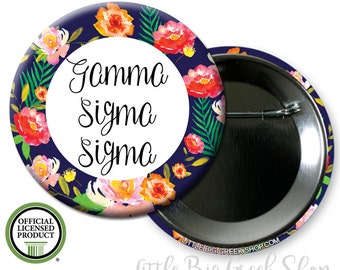 Gamma Sigma Sigma Floral Single or Bulk 2.25" Pinback Button