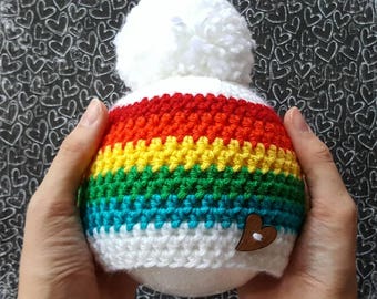 Rainbow Baby beanie- Rainbowbaby-Rainbow hat-Rainbow gift-Baby gift-Babyshower gift-Crochet Rainbow hat-Infant hat- rainbow baby-