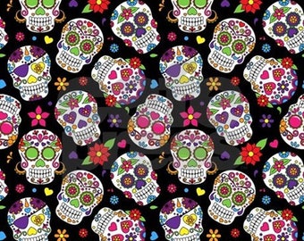 Floral Candy Skull Scrapbook Sheet Digital Download