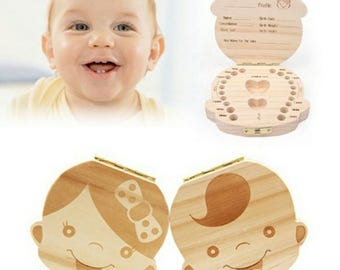 Baby Tooth Box Organizer / Keepsake / Toothfairy Box / Baby Shower Gift / Mother Gift