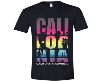 REPUBLIC OF CALIFORNIA Men's T-Shirt, White, S