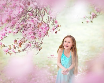 Cherry blossom Garden / Valentines Backdrop/ Digital Backdrop/ Digital Background/ Digital Art