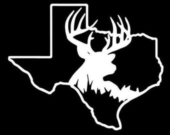 texas hunting white tail buck deer decal sticker