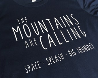 The Mountains Are Calling Navy / Disney Shirt / Disney Mountains / Splash Mountain Shirt / Space Mountain Shirt / Big Thunder Mountain Shirt