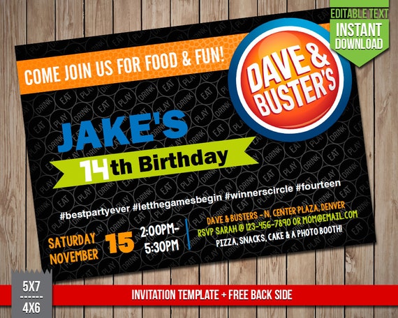 dave-busters-invitation-dave-and-busters-invite-editable