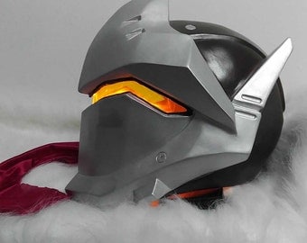Genji Helmet Mask Cosplay With LED Ligth Lamp