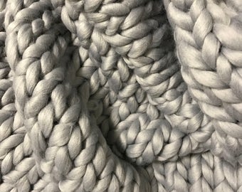 Chunky Knit Throw / Chunky Knit Blanket