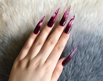 Gothic Blood Drip Press on Nails / Any Shape / Any Size