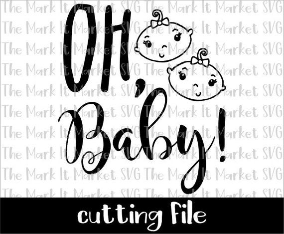 Download Oh Baby twins SVG/DXF cutting file