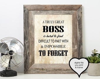 For our Boss appreciation Boss thank you boss retirement print boss leaving print boss gift you print and frame digital print