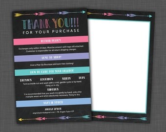 Lularoe Thank You Card - Lularoe Care Card with Thank You Note, custom