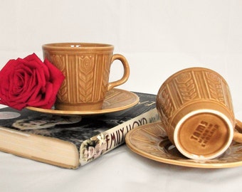 Tam's 2 tea cups and saucers.1970's.Coffee cups.Gifts for her.Made in England.