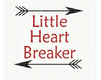Little Heart Breaker with Arrows SVG, cutting file, Arrows, vinyl file, svg, valentines,holiday, svg file cameo file, heart breaker, cricut