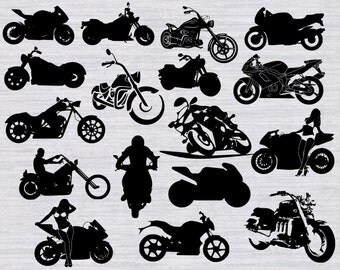 Motorcycle SVG Bundle, Biker svg, Motorcycle clipart, svg files for silhouette, cricut download, svg files, dxf, png, cut files, vector