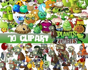 70 Plants vs Zombies ClipArt-Digital Plants vs Zombies Clip Art PNG background files image-Download Scrapbooking Plants vs Zombies image