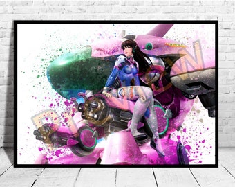 D.Va Wall Decor, Game Print, Overwatch D.Va, Overwatch Poster,AG111