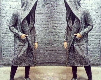 Mens long coat/Cardigan/Mens Wool Coat/Coat Wool/