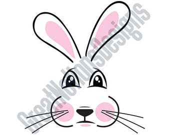 Bunny Face - SVG - HTV - Vinyl Cutting Graphic Art