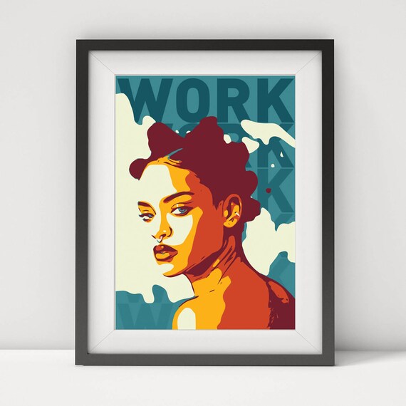 Rihanna Print Poster Art Rihanna Print Poster Art