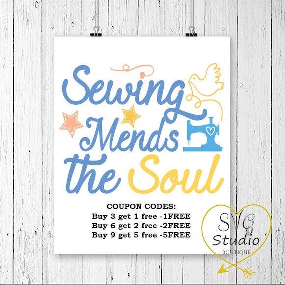 Download SVG Cutting File-Sewing Mends The Soul - Sewing Quote SVG ...