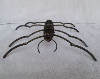 scrap metal welded spider sculpture