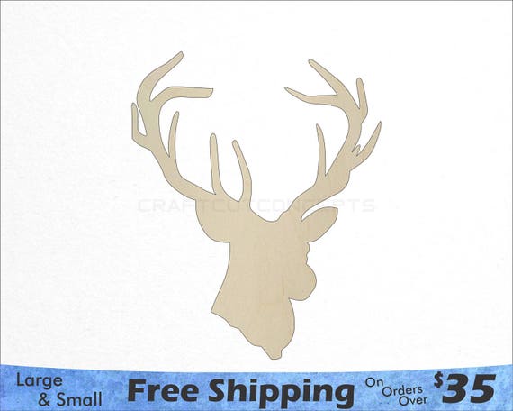 Deer Head Shape Woodland Wildlife Large & Small Pick Size