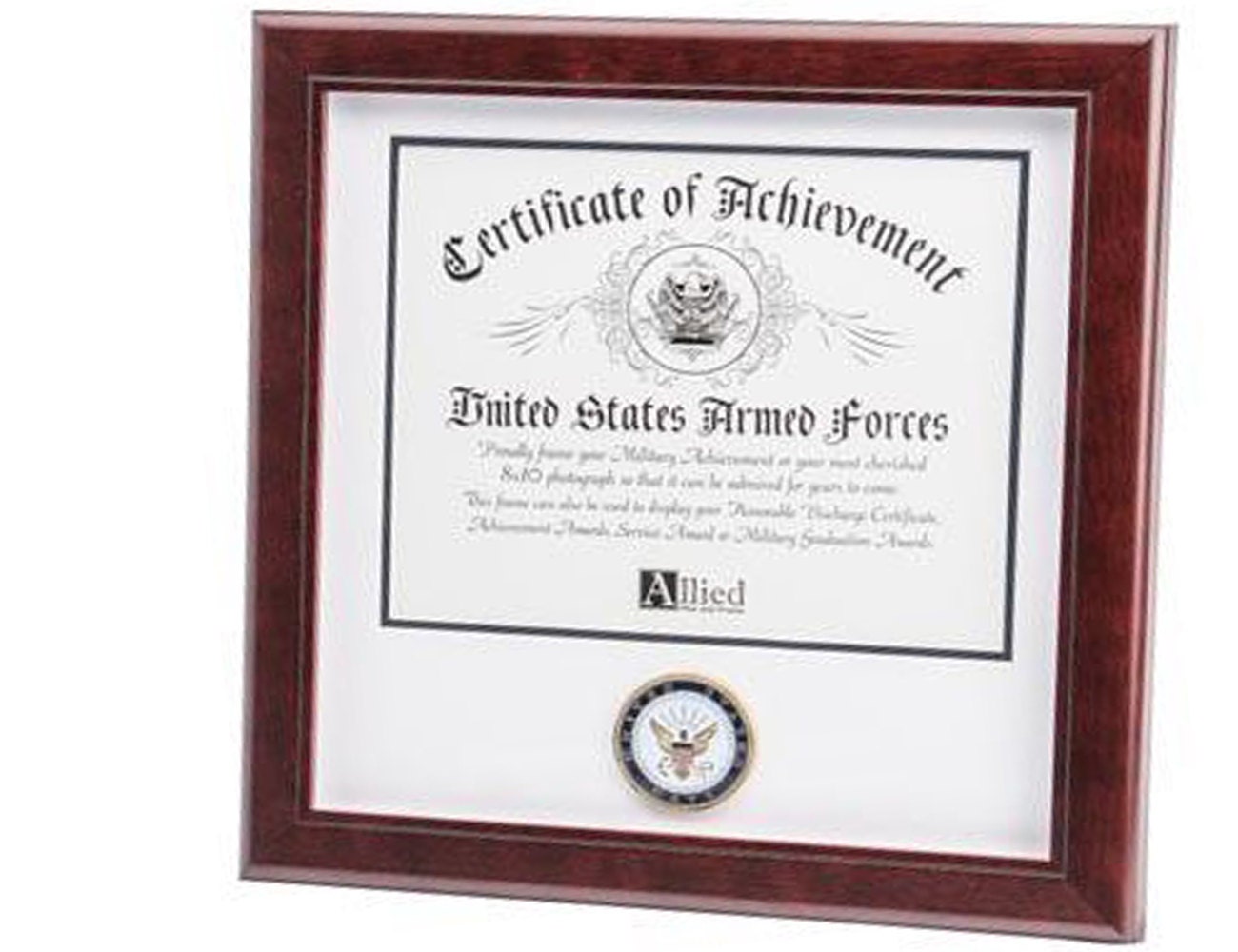 Navy Medallion 8" x 10" Certificate Frame from on Etsy