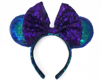 Mermaid , mermaid ears , minnie ears , mouse ears , ariel ears ,