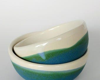 Set of two small bowls British Racing Green