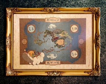 Avatar The Last Airbender map, Avatar The Legend of Aang print, Appa from Avatar poster, The Legend or Korra wall art, Iroh, Zuko, Katara