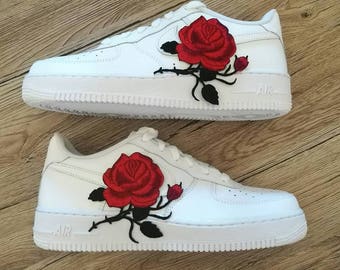 black air forces with roses