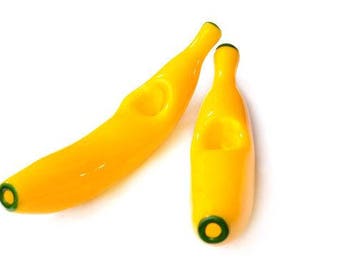 Glass Smoking Pipes, Banana shaped Glass Smoking Pipe, Girly Glass Pipes, Banana Pipe, Glass Smoking Bowl, Cute Pipes great for gift.