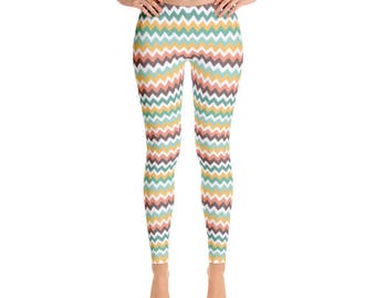 Crazy Chevron Leggings - Premium Womens Leggings - Fancee Pants Co.