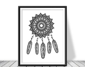 Dreamcatcher Wall Art dreamcatcher art | etsy Dreamcatcher Wall Art dreamcatcher art | etsy