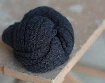 Navy Blue Stretch Knit Wrap, Dark Blue Stretch Knit Wrap, Newborn Photography Wrap, Newborn Photography Layers - RTS