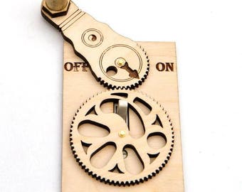 Geared Wheel Light Switch Plate Cover