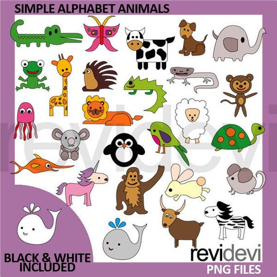 Alphabet clipart commercial use / animals alphabet clip art A