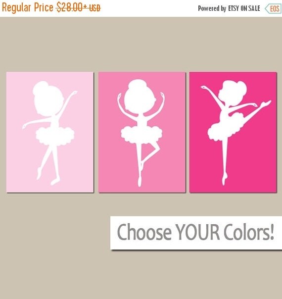 BALLERINA Wall Art Baby Girl Nursery Wall Art Girl by TRMdesign