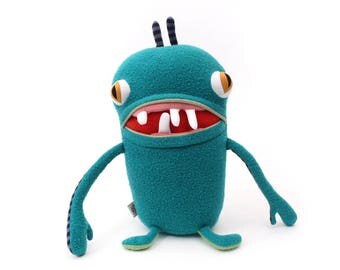 Monster Plush Stuffed "Goob" Toothy Pocket Cotton Monster