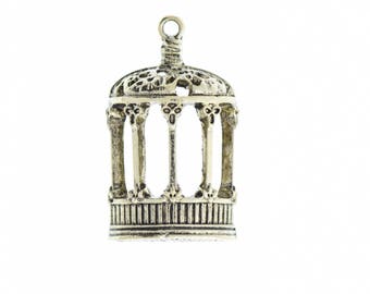 Birdcage Pendant Charm , 31mm sold by 3 each 05916AG