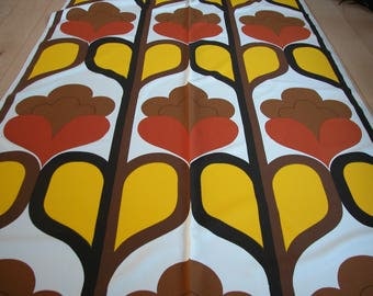 BOLD design Original 70s Fabric, still on bolt, op art material, tissu vintage, retrostoffe, retro stoff deko, 1970s curtains