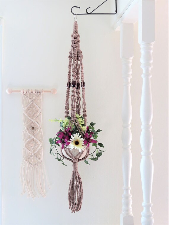 Small Plant Holder Small Macrame Plant Hanger Small