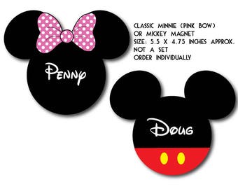 Handmade PINK Bow Disney Inspired Classic Mickey and Minnie Mouse for Disney Cruise